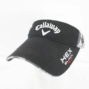  Callaway CALLAWAY Golf одежда козырек шляпа свободный размер 57-59cm чёрный серия черный Logo знак вышивка липучка регулировщик хлопок ko