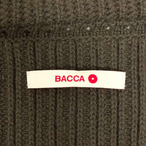 バッカ BACCA ニット セーター ウール混 カシミヤ混 Vネック 長袖 M 緑 カーキ レディース_画像3