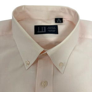 ダンヒル dunhill シャツ ワイシャツ クルーネック 綿 無地 長袖 31-32 桃 ピンク メンズの画像4