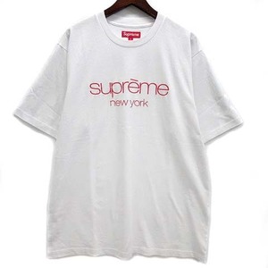 シュプリーム SUPREME 2023AW クラシック ロゴ Tシャツ Classic Logo S/S Top ホワイト 白 M 新品同様 ☆AA★ メンズ