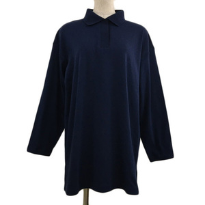 oto-OTTO collection рубашка-поло cut and sewn тянуть over стандартный Skipper цвет 2way одноцветный длинный рукав L темно-синий темно-синий 