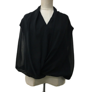  Ballsey Tomorrowland blouse pull over V neck plain sia-.. feeling gya The - French sleeve 38 black black lady's 