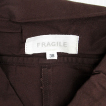 フラジール FRAGILE シャツ ブラウス 半袖 38 ブラウン 茶 /SM14 レディース_画像4