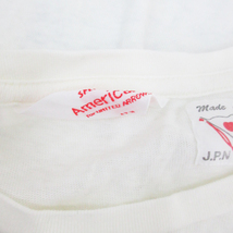 アメリカーナ AMERICANA Tシャツ カットソー 半袖 ラウンドネック ロゴ プリント F オフホワイト /FF43 レディース_画像5