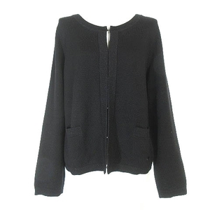  Burberry London BURBERRY LONDON cardigan knitted long sleeve wool silk . one Point Logo lame . black black 5 lady's 