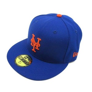 ニューエラ NEW ERA 59FIFTY MLBオンフィールド ニューヨーク メッツ ゲーム キャップ 帽子 ライトロイヤル 7 1/2 59.6cm 美品 メンズ