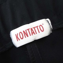 コンタット KONTATTO イタリア製 パンツ タック テーパード クロップドパンツ ハイウエスト L 黒 ブラック レディース_画像4