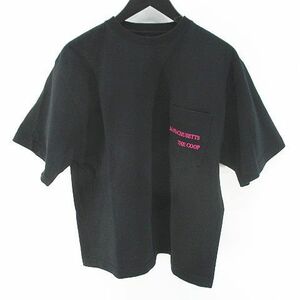シンゾーン Shinzone ザシンゾーン THE SHINZONE 半袖 Tシャツ カットソー 黒系 ブラック 胸ポケット 刺繍 レディース