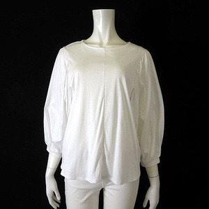  Reflect Reflect cut and sewn pull over cotton do Le Mans sleeve puff 7 minute sleeve M 9 white white lady's 