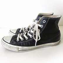 コンバース CONVERSE オールスター LEA ALL STAR HI 1B908 オールレザー スニーカー シューズ 28.0cm 黒 ブラック US 9.5 くつ 靴_画像4