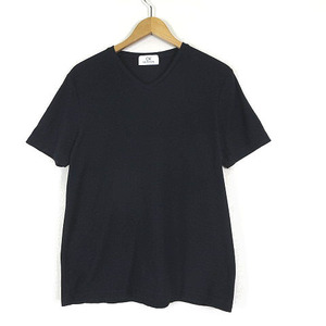 シーケーカルバンクライン ck Calvin Klein Tシャツ 鹿の子 コットン Vネック 半袖 XL 紺 ネイビー 新タグ 大きいサイズ 国内正規品 メンズ