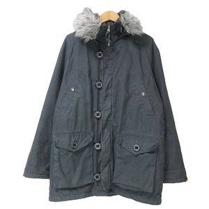 fe-rula- Ben travel FJALLRAVEN TRAVEL N/-3B Mod's Coat cotton inside fake fur hood Zip up M black black IBO51 X