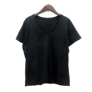 ガリャルダガランテ GALLARDAGALANTE カットソー Tシャツ Vネック 半袖 F 黒 ブラック /MN レディース