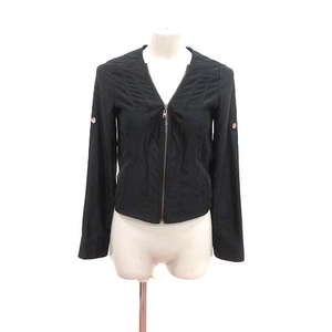  Vicky VICKY jacket blouson Zip up long sleeve 2 black black /YK #MO lady's 