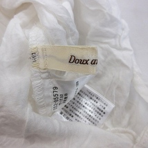 ドゥアルシーヴ DOUX ARCHIVES シャツ ブラウス ノーカラー 変形デザイン ロールアップ 五分袖 2 白 ホワイト /AU レディース_画像7