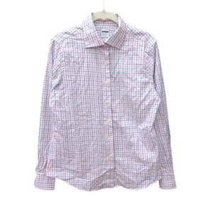 メーカーズシャツ カマクラ MAKER'S SHIRT 鎌倉 シャツ 長袖 チェック 40 ピンク 青 ブルー /CT レディース