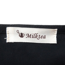 ミルクティー Milk tea マタニティウェア ワンピース ひざ丈 五分袖 紺 ネイビー /MN レディース_画像5