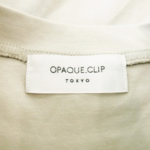 オペークドットクリップ OPAQUE.CLIP Tシャツ カットソー ロンT クルーネック 長袖 スムース生地 タック コットン 滑らか 38 緑 グリーン_画像6