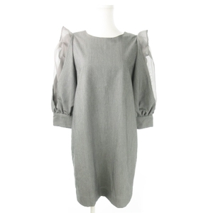  Snidel snidel One-piece Mini 7 minute sleeve switch sia- sleeve frill femi person 0 gray /AO2 * lady's 