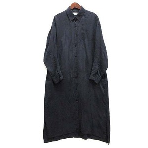 マッキントッシュ ロンドン MACKINTOSH LONDON キュプラフィブリル ロング シャツ ワンピース 2019AW ネイビー 38 G5M07-602 レディース