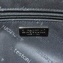 ア・テストーニ a.testoni クラッチ セカンドバッグ 皮革 ロゴ 鞄 黒 ブラック IBO51 X メンズ_画像9