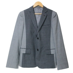 ka band Zucca bai color tailored jacket blaser SURER 120'Skano Nico ground wool single 2B unlined in the back M gray IBO49