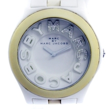 マークバイマークジェイコブス MARC by MARC JACOBS 腕時計 クォーツ アナログ MBM4523C ホワイト ■GY13 レディース_画像1