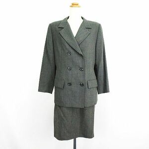  Untitled setup skirt suit jacket long sleeve tailored double skirt knee height tight 9 gray *EKM lady's 