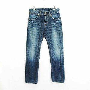 ラングラー WRANGLER W04722 デニム ジーンズ ボトムス ストレート ユーズド加工 28 インディゴ ※EKM メンズ