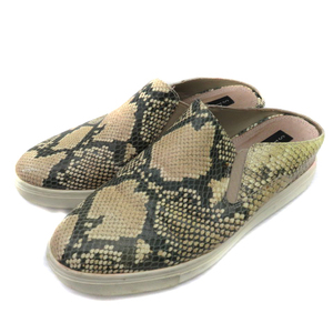 s tea b till nSTEVE MADDEN sliding shoes mules python print 8M 24cm beige /YK5 lady's 