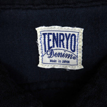 倉敷天領デニム TENRYO DENIM カジュアルシャツ 長袖 XS 紺 ネイビー /SM33 メンズ_画像5