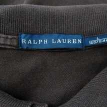 ラルフローレン RALPH LAUREN ポロシャツ ポロカラー 半袖 ロゴ刺繍 L 茶色 ブラウン /HO5 レディース_画像4