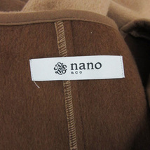 ナノ&コー nano&co ナノユニバース ワンピース ミモレ丈 長袖 Vネック 裏起毛 ウール F ブラウン 茶 /YM23 レディース_画像6