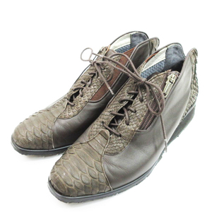 туфли один на один python кроссовки на молнии 22,5 см коричневый ■ECS Женская