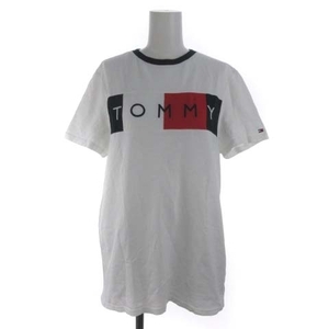 トミーヒルフィガー TOMMY HILFIGER Tシャツ カットソー ロゴ 刺繍 半袖 S/P 白 ホワイト 赤 レッド 紺 ネイビー メンズ レディース