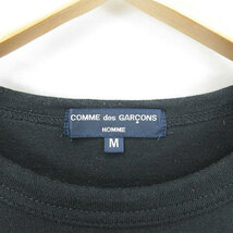 コムデギャルソンオム COMME des GARCONS HOMME AD2010 ドッキング 長袖 Tシャツ カットソー HF-T034 黒 ブラック M メンズ_画像3