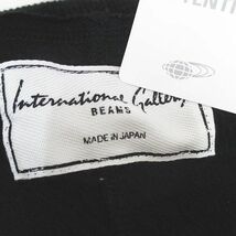 未使用品 インターナショナルギャラリービームス INTERNATIONAL GALLERY BEAMS 七分袖 Tシャツ カットソー ロンT Vネック L 黒系 ブラック_画像3