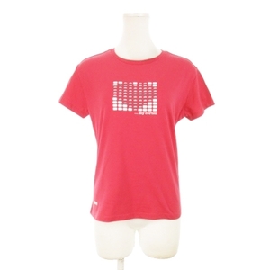 ナイキ NIKE DRY-FIT Tシャツ カットソー クルーネック 半袖 プリント スニーカー スポーツ 吸水速乾 M ピンク /AH12 ☆ レディース