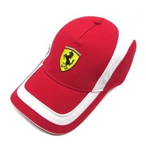 未使用品 フェラーリ Ferrari エンブレム ロゴ キャップ 帽子 レッド ホワイト 赤 白 メンズ_画像1