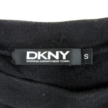ダナキャランニューヨーク DKNY Tシャツ カットソー 半袖 ラウンドネック 無地 オーバーサイズ S 黒 ブラック /YS3 レディース_画像5