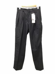 未使用品 シンゾーン Shinzone 23AW チョークストライプパンツ 2タック スラックス CHALK STRIPE PANTS ネイビー 34 レディース