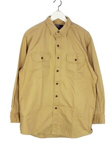 ポロ ラルフローレン POLO RALPH LAUREN G.I.SHIRT 長袖 ボタンシャツ L ベージュ トップス メンズ