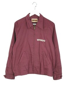 ウィアード WEIRDO PLAIN-JACKET WRD-15-MW-01 プレーンジャケット M ボルドー ジップアップ ロゴ プリント アウター メンズ