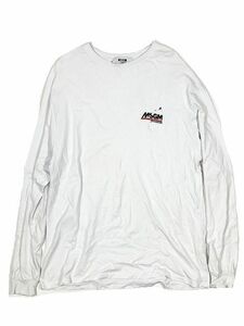 21AW エムエスジーエム MSGM メンズクルーネックロングTシャツ トップス 半袖 3140MM176 217598 白 ホワイト メンズ サイズL