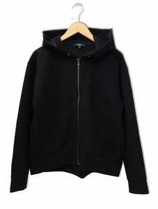 セオリー theory 2022SS Vis Ponte Hoodie ヴィス ポンテ フーディー ジップアップ 長袖 パーカー S BLACK ブラック 01-2103014-050-902 レ