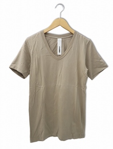  Attachment ATTACHMENT Hsu pima heaven .V neck short sleeves cotton cut and sewn 1 BEIGE beige AJ21-339 men's 