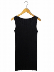  pleat pulley zPLEATS PLEASE no sleeve pleat One-piece 3 BLACK( black ) lady's 