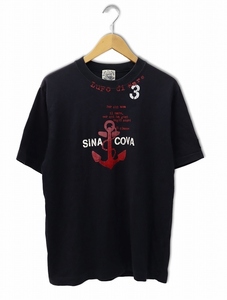 シナコバ SINA COVA ロゴプリント 半袖 クルーネック Tシャツ L NAVY ネイビー 7910520 メンズ