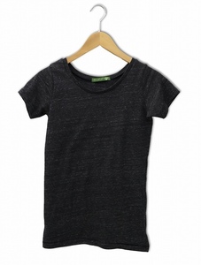 オルタナティブ ALTERNATIVE ラウンドネック 半袖 Tシャツ カットソー M BLACK ブラック メンズ