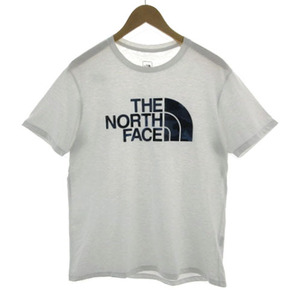 ザノースフェイス THE NORTH FACE Tシャツ カモフラロゴ NT31897 半袖 ホワイト 白 ブルー 青 L メンズ